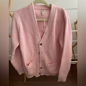 Mens JCrew pink knit sweater